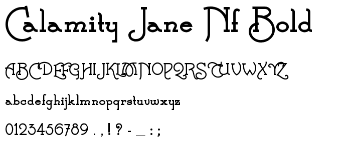 Calamity Jane NF Bold font